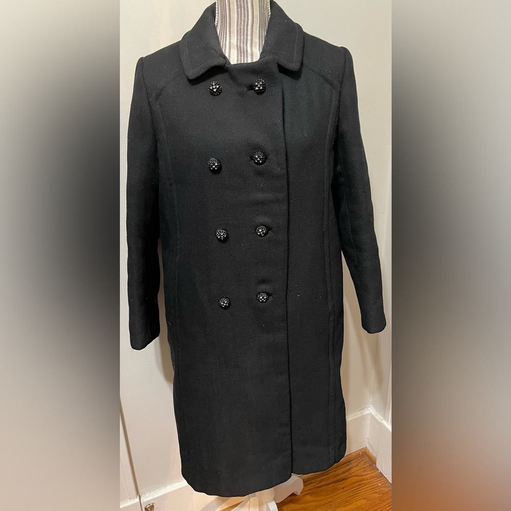 Vintage 1960’s Jackie style double breasted long wool coat.